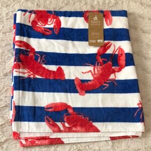 Deborah Connolly LOBSTER Striped Beach Towel